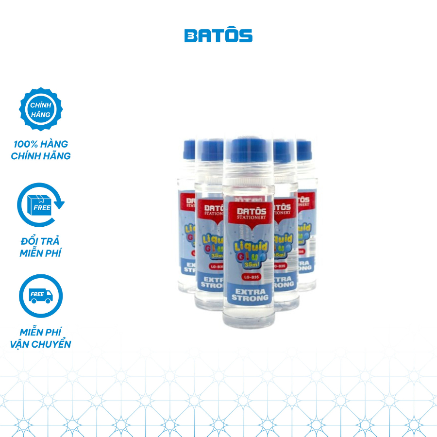 [1 chai]Hồ nước 35ml Batôs 3 Stationery - LG-B35 , keo dán.
