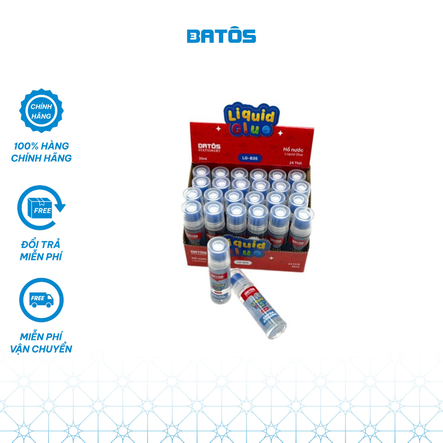 [1 chai]Hồ nước 35ml Batôs 3 Stationery - LG-B35 , keo dán.