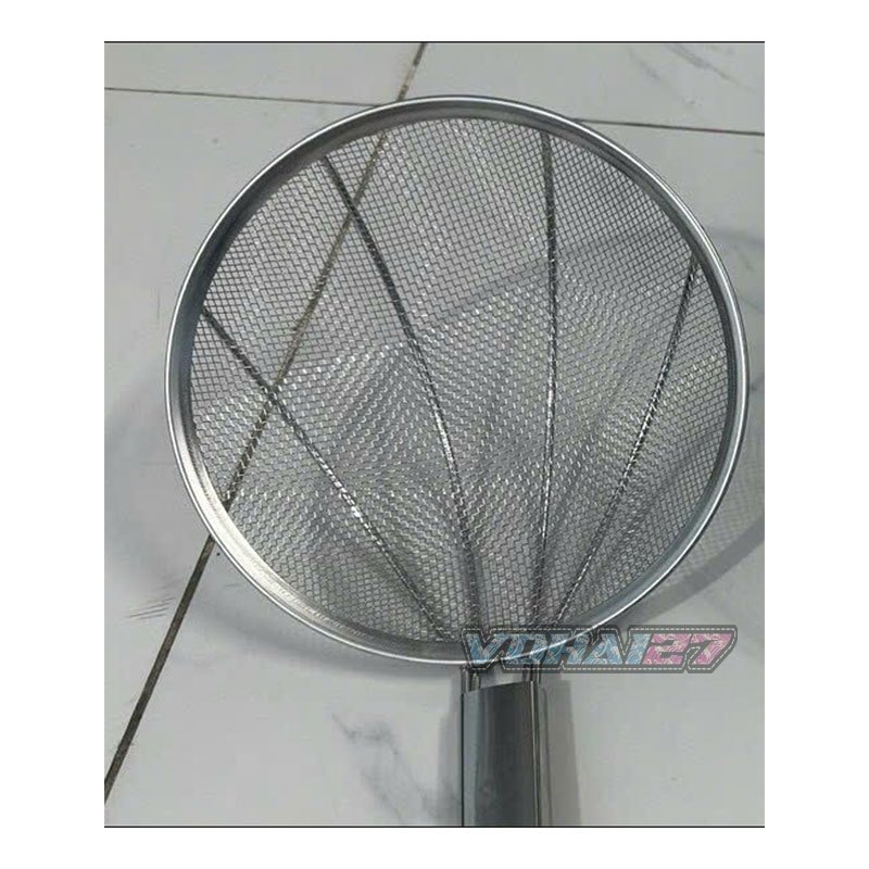 Vợt mì lưới inox - vợt mì inox cao cấp 304 cán tre