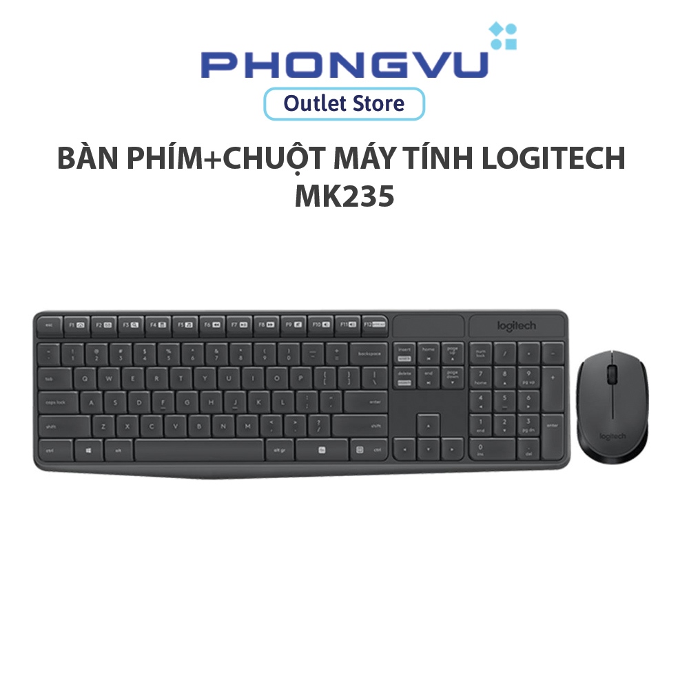 Bàn Phímchuột Máy Tính Logitech Mk235 Bảo Hành 12 Tháng Shopee Việt Nam 4112