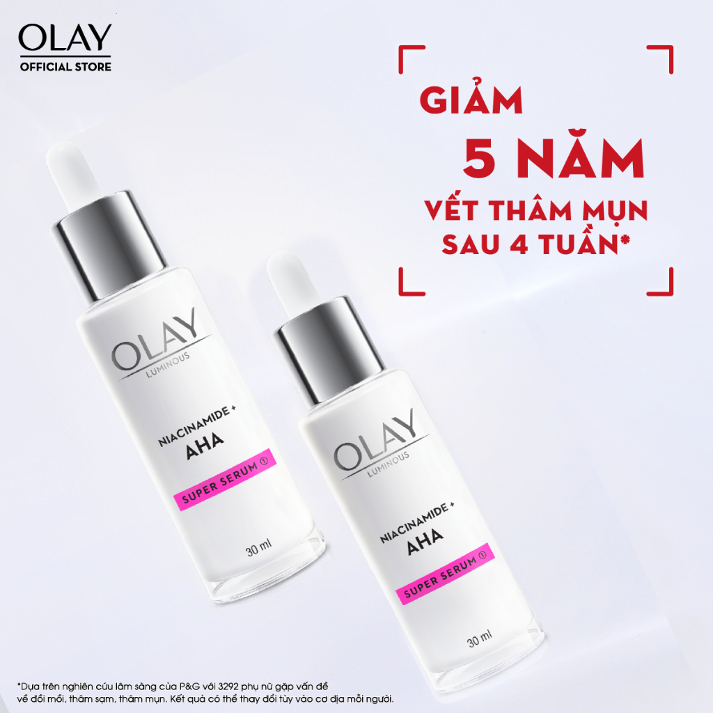 Ảnh Super Serum OLAY LUMINOUS NIACINAMIDE AHA Dưỡng Sáng Da, Mờ Thâm Mụn 30ML 3