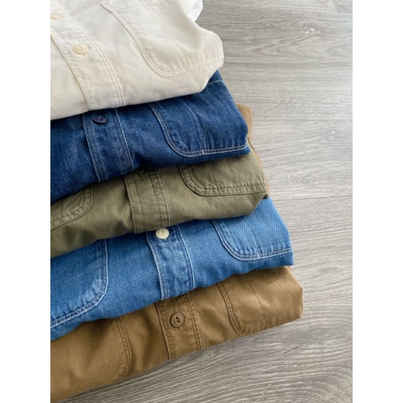 (Sale) Áo sơmi jean, kaki Uniql0* unisex - dư xịn