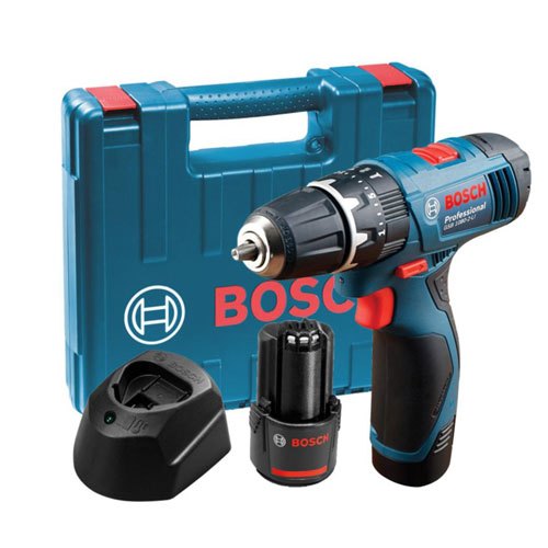 Máy khoan pin Bosch GSR 12V-30 Động cơ không chổi than SET 2 Pin + sạc