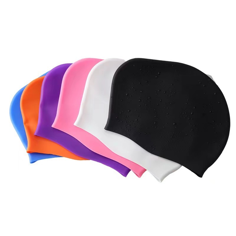 Mũ bơi SPORTY CA45 silicone co giãn, chống nước 100%, chùm tai cho nữ có tóc dài búi