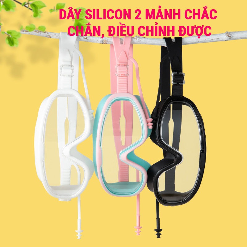Kính bơi mắt trong 362 góc nhìn 180 độ cản tia UV, sương mờ dành cho người lớn và trẻ em từ 8 tuổi