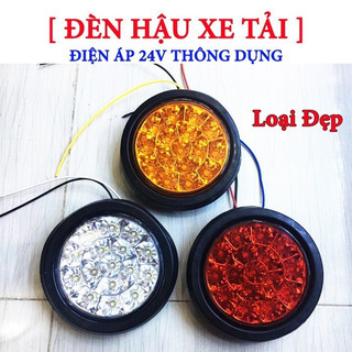 Đèn hậu led tròn SD2015, Đèn hậu xe tải điện 12v và 24v. (Giá 1 chiếc)