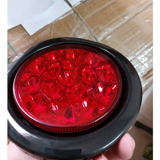 Đèn hậu led tròn SD2015, Đèn hậu xe tải điện 12v và 24v. (Giá 1 chiếc)