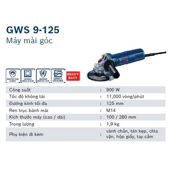 Máy Mài Góc Bosch GWS 9-125