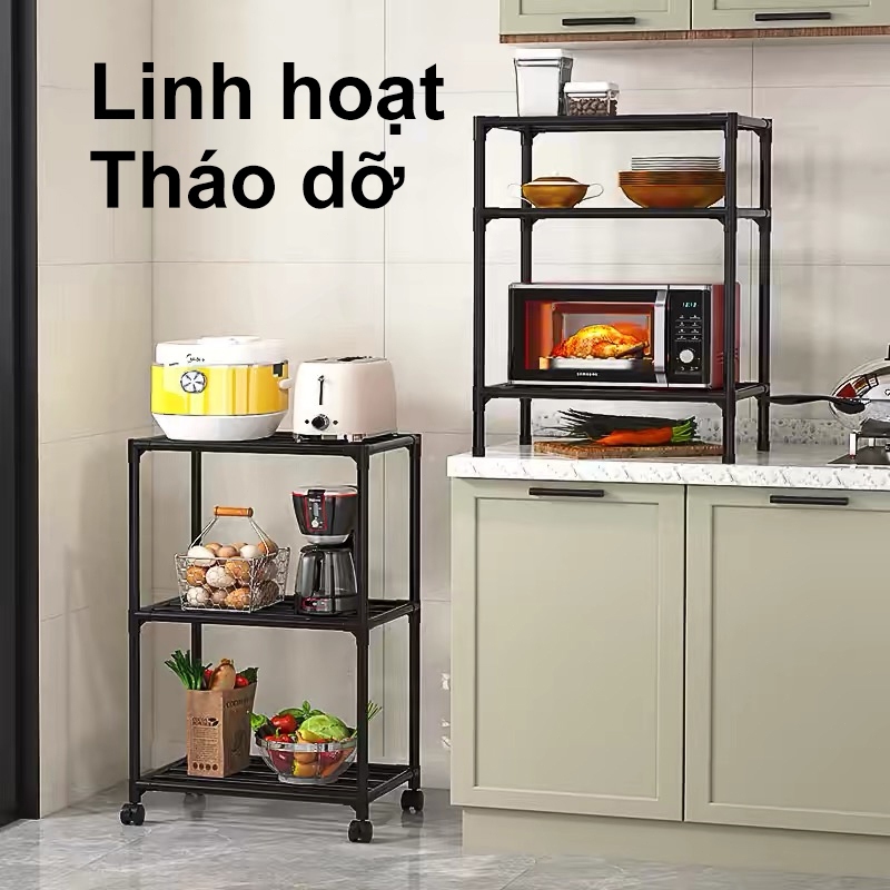 ONLY Kệ Nhà Bếp Kệ Đa Năng 2-6 Tầng Giá Đựng Đồ Chắc Chắn Và Bền Kế Rỗng Mở