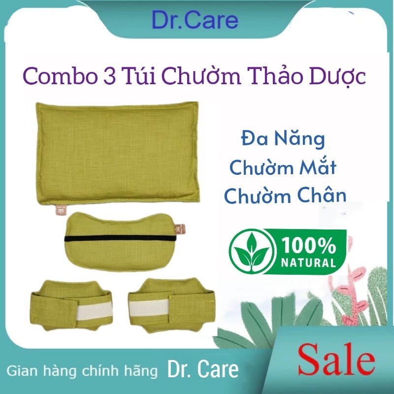 Set 3 TÚI CHƯỜM (chườm chân+túi mắt+túi đa năng)  - Thư giãn giảm đau mỏi như spa - Dr.Care