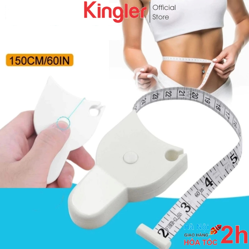 Thước Dây Đa Năng, Có Nút Bấm Tự Rút Sau Khi Kéo Đo Vòng Bụng, Đùi, Tay ...