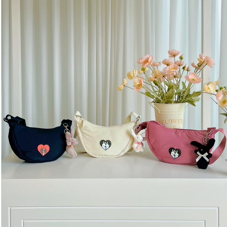 Túi đeo chéo nữ in sticker kim tuyến Bunnies Make a Wish Bag - Chichies ...