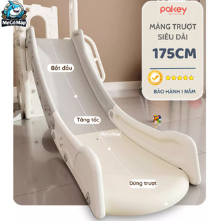 Cầu Trượt Cho Bé Pakey Lâu Đài TẶNG KÈM BÓNG RỔ, Cầu Trượt Cao Dày Dặn Chịu Tải Trọng 100kg Bảo Hành 2 Năm