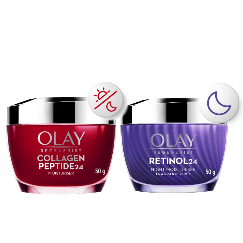 Ảnh Combo 2: Kem Dưỡng Ẩm OLAY COLLAGEN Peptide24 50G & OLAY RETINOL24 50G Căng Mướt & Mờ Nếp Nhăn 1