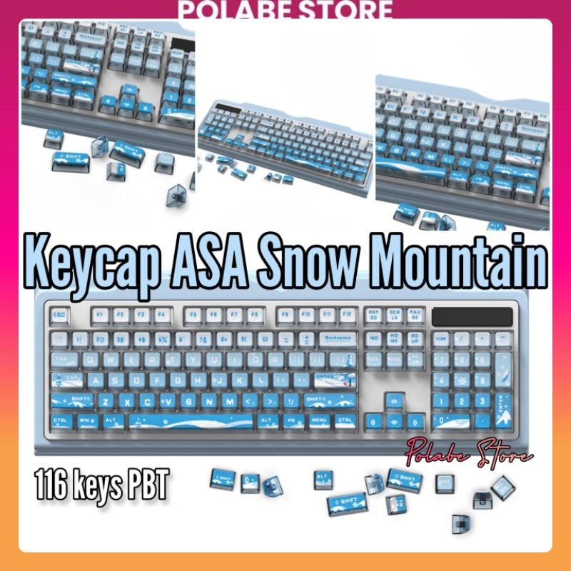 Keycap ASA Pudding xuyên led profile PBT Dyesub bàn phím cơ Polabe ...