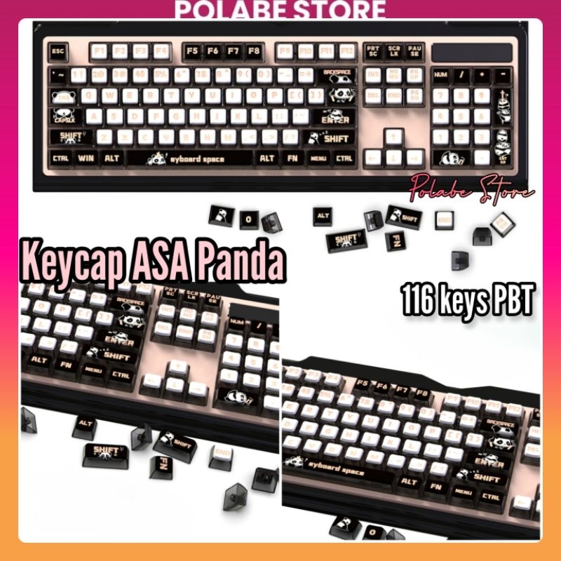 Keycap ASA Pudding xuyên led profile PBT Dyesub bàn phím cơ Polabe ...