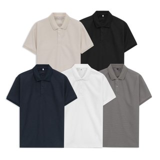 Áo thun Polo Nam Kboy Shop chất liệu  Cotton với sự kết hợp dệt kiểu tổ ong độc đáo  - AT71