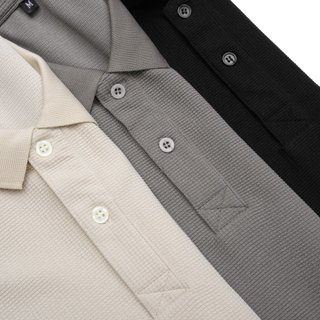 Áo thun Polo Nam Kboy Shop chất liệu  Cotton với sự kết hợp dệt kiểu tổ ong độc đáo  - AT71