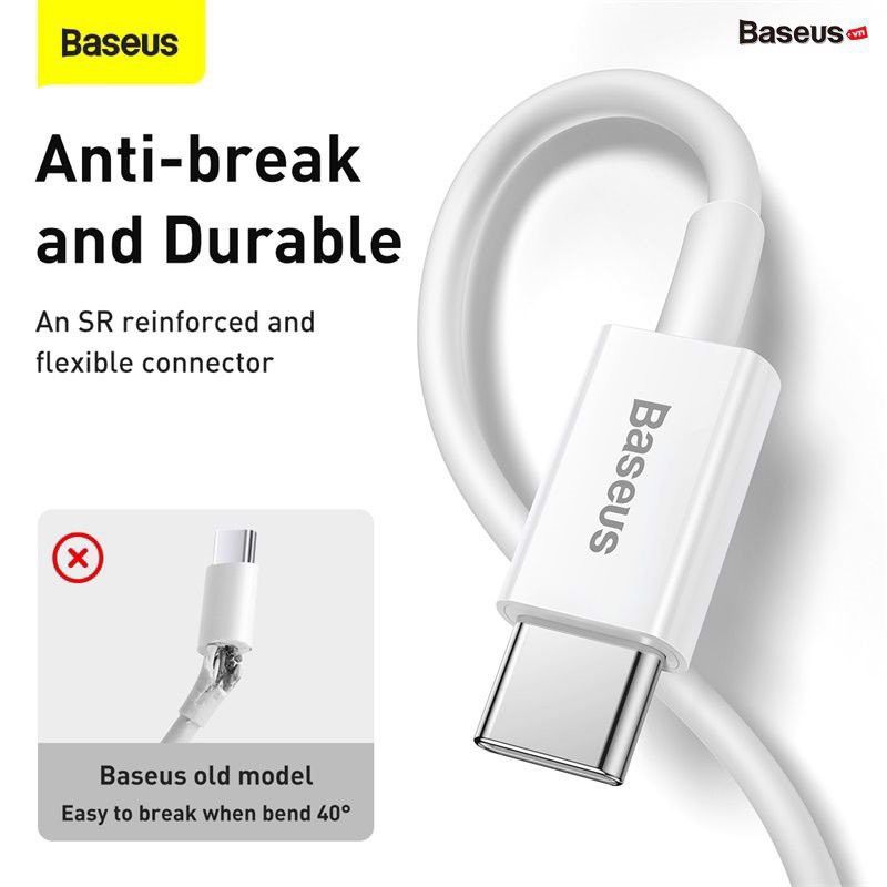 Cáp Sạc Nhanh Baseus Superior Series USB to Type-C dài 1m Công Suất 66W