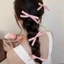 Kẹp tóc mái ruy băng nơ lụa tiểu thư màu pastel trơn cao cấp AAA iLita cột tóc dễ thương phong cách Hàn Quốc sang trọng