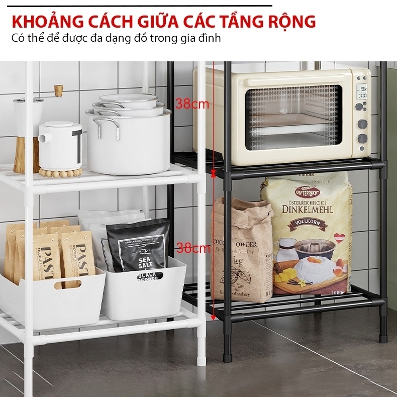 ONLY Kệ Nhà Bếp Kệ Đa Năng 2-6 Tầng Giá Đựng Đồ Chắc Chắn Và Bền Kế Rỗng Mở
