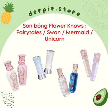 Son bóng thỏi/kem Flower Knows Fairytales 2024 / Swan Ballet / Moonlight Mermaid / Unicorn ... màu siêu xinh