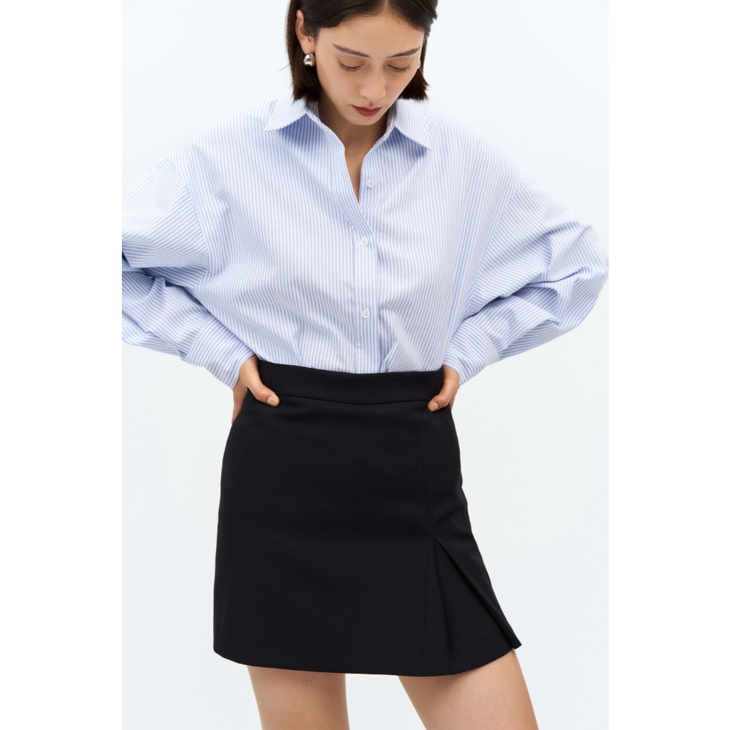 Ảnh Áo sơ mi oversized MONO TALK (kẻ sọc) chất liệu oxford T10001FT 3