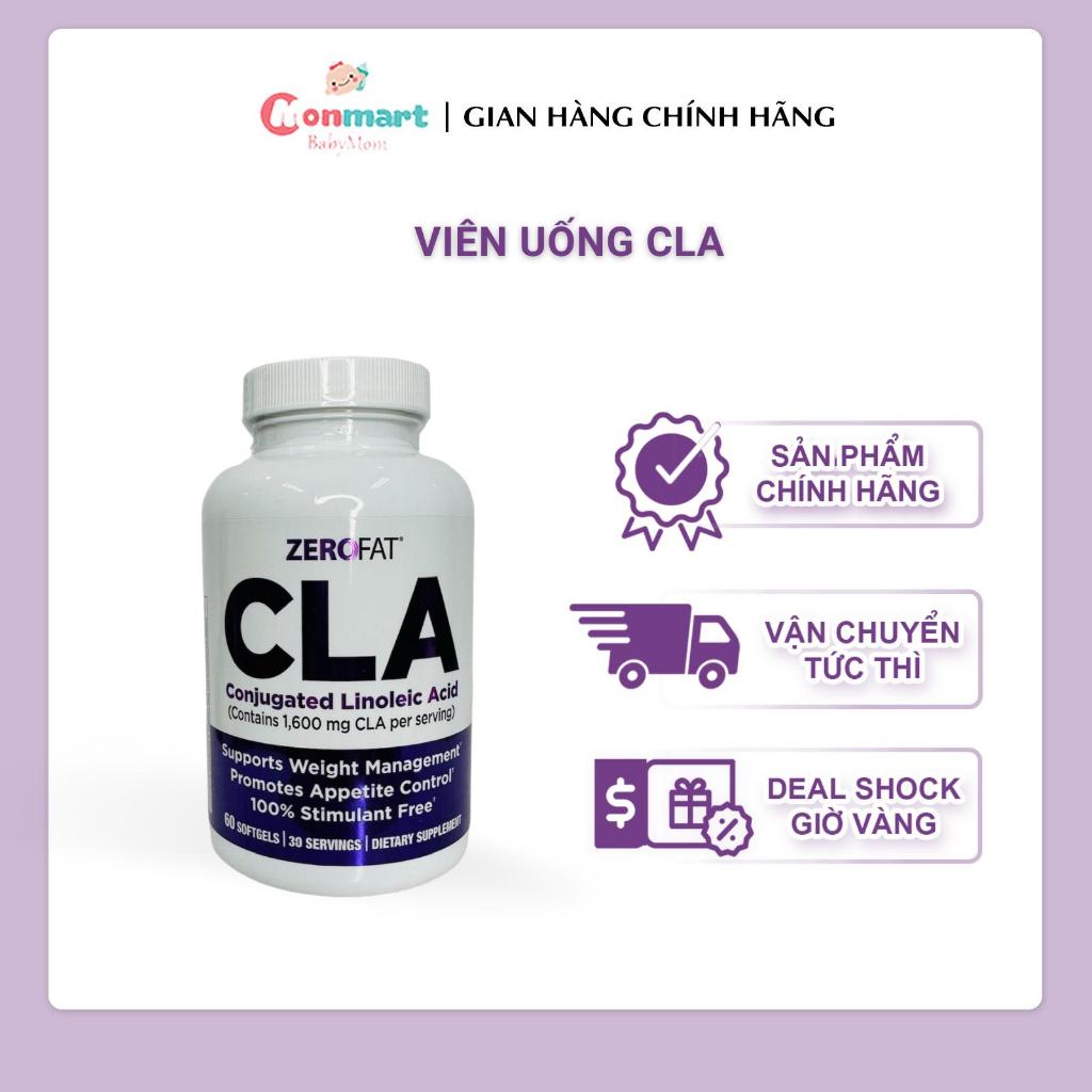 Viên Uống Kiểm Soát Cân Nặng ZeroFat CLA Hộp 60 Viên Nang 1600mg Nhập