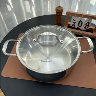 Nồi inox 3 lớp hãng Chockmen [154] 26cm nồi lẩu, nấu canh, xào rán nhiều món [C154]