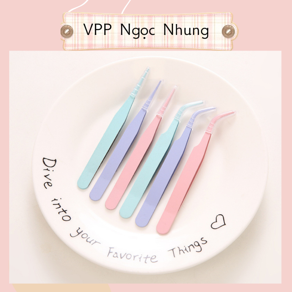 Nhíp gắp sticker, làm đồ thủ công thép không rỉ, màu sắc pastel nhẹ nhàng (đi đơn từ 30k)