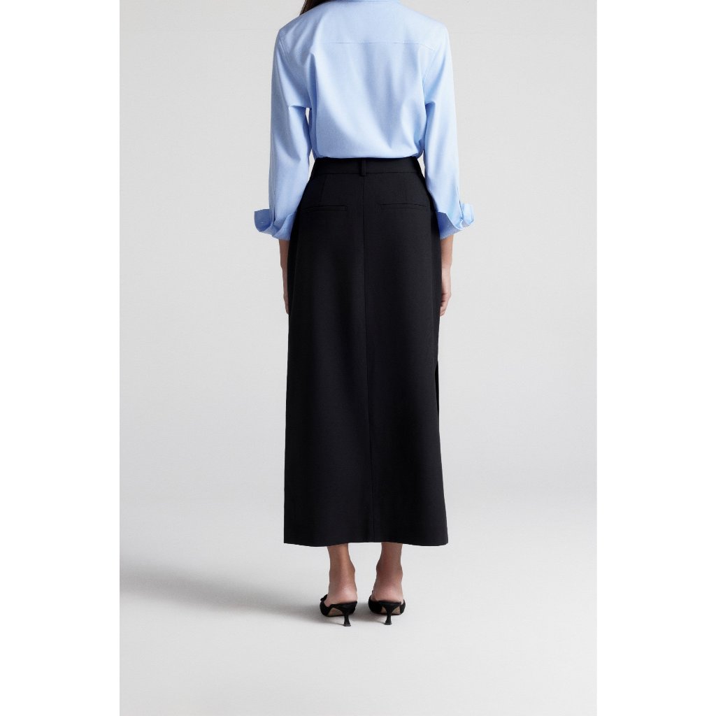 Ảnh Chân váy maxi MONO TALK dáng xuông xẻ tà hai bên poplin dày MOF23W-B10004TK 3