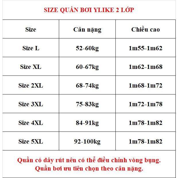 Quần Bơi Nam 2 Lớp YLike Chống Thấm Nước, Quần Đùi Nam Chơi Tennis, Bóng Rổ, Tập Gym, Chạy Bộ