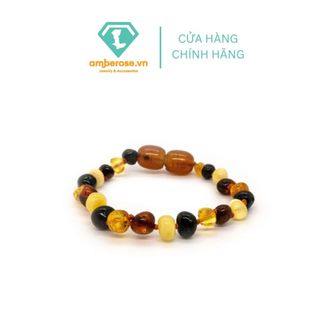 Vòng đeo tay  Amber cho bé chuẩn tự nhiên từ 0 - 10  tuổi ( dạng hạt nhỏ ) - Amberose.vn