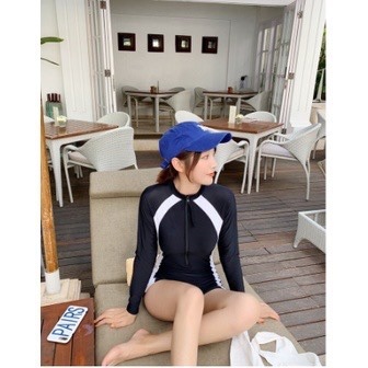 [ SIZE:S- M - L - XL ] Bikini đồ bơi đi biển 1 mảnh khoá kéo form short kín đáo, DKPM BIKINI HAN.T MS-HT008
