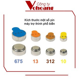 Pin máy trợ thính Toshiba 13 (pin PR48) Premium Zinc-Air chính hãng tương thích với mọi thiết bị