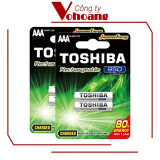 Pin sạc AAA Toshiba Rechargeable TNH-03GAE 950mAh - Pin đũa sạc chính hãng Toshiba