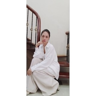 Áo Sơ Mi Free Size Công Sở, Chất Vải Mềm Mịn, Đứng Form, Thoải Mái Khi Mặc Thích Hợp 4 Mùa