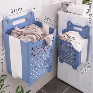Giỏ đựng quần áo bẩn treo trong nhà tắm Túi đựng quần áo cho bé Rổ nhựa đựng đồ đa năng Móc treo đồ tiện ích Túi giặt ti