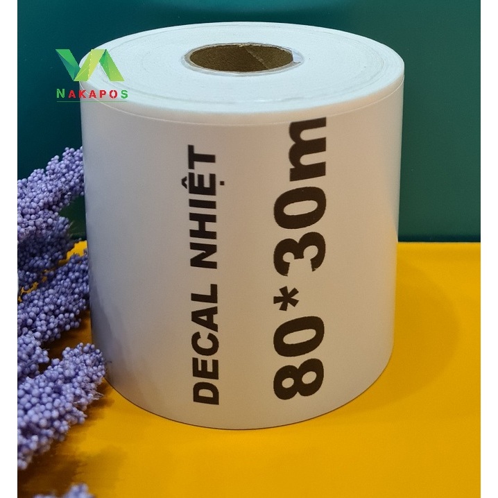 Giấy in đơn livestream K80x30 K76x30 in đơn hàng 76mm 80mm in tem nhãn dán sẵn lớp keo chốt đơn bán hàng máy cắt tự động