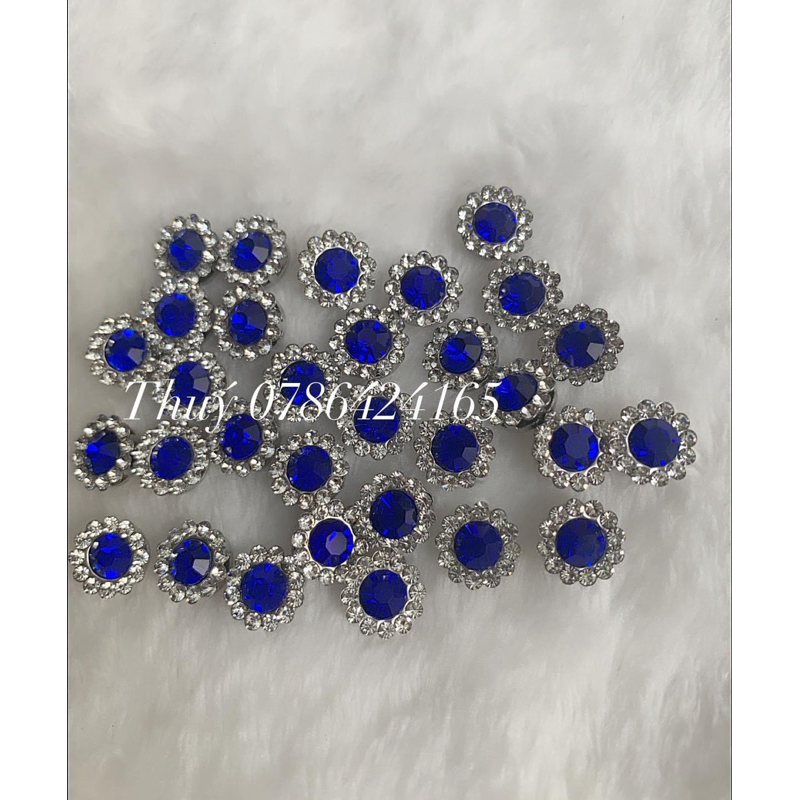 Set 50 hạt đá hoa tròn 10mm giá sỉ