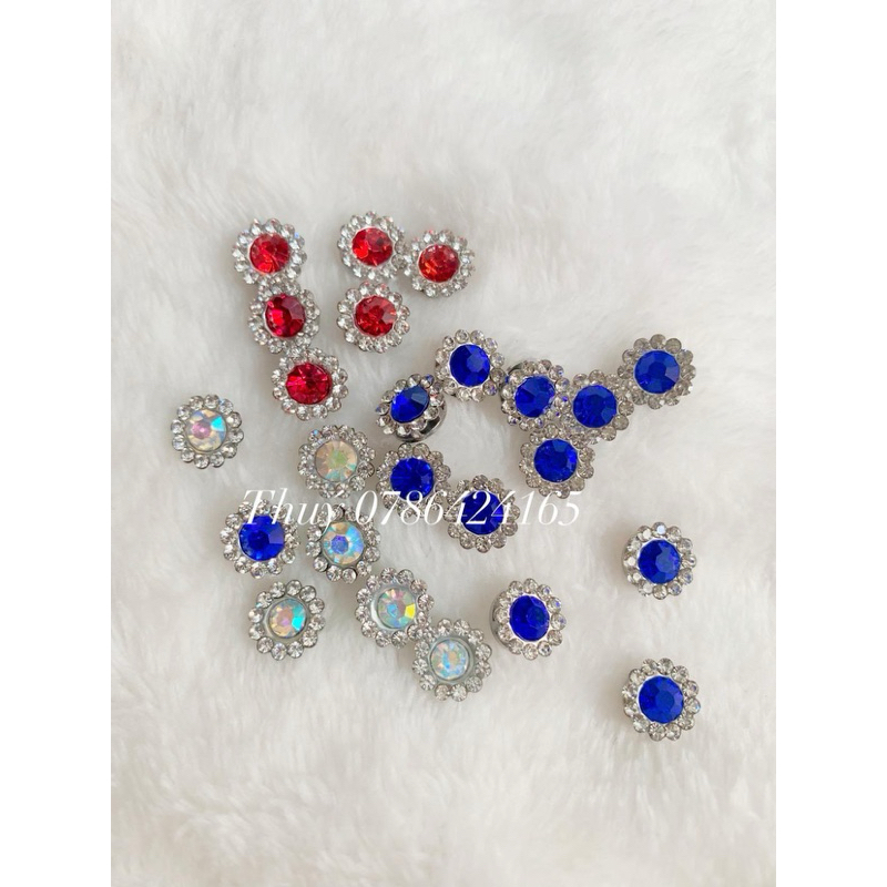 Set 50 hạt đá hoa tròn 10mm giá sỉ