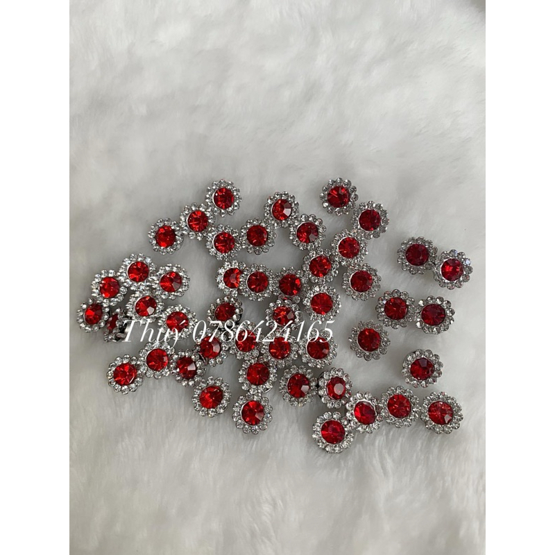 Set 50 hạt đá hoa tròn 10mm giá sỉ