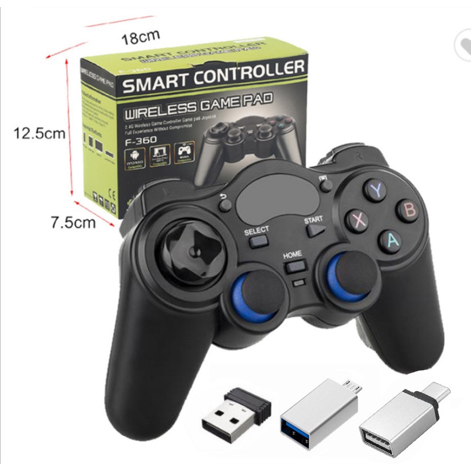 Tay cầm chơi game không dây - cho PC, Laptop, Điện thoại Android, Tivi Android - Game Fifa Online 4, Roblox, Minecraft..