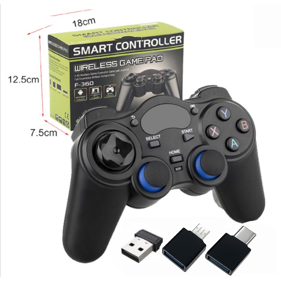 Tay cầm chơi game không dây - cho PC, Laptop, Điện thoại Android, Tivi Android - Game Fifa Online 4, Roblox, Minecraft..