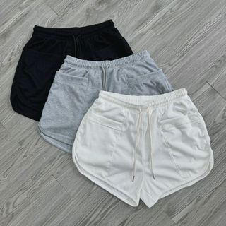 Quần short bigsize nữ chữ A có túi tiện lợi lưng thun có dây cột thoải mái chất thun co giãn Q13/Q7