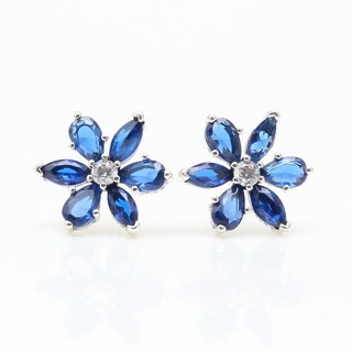 Khuyên tai nữ LAMY Timeless Sparkling Blue Herbarium Cluster Earrings Silver 3153 - Khuyên tai cao cấp