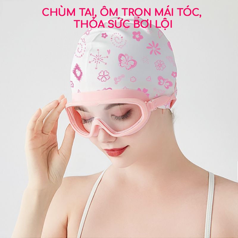 Mũ bơi dành cho nữ CA62 SPORTY silicon đàn hồi, co giãn tốt, chống thấm nước, dễ dàng sử dụng