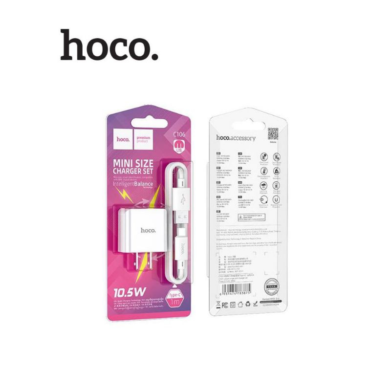 Bộ sạc Hoco C106 USB to Type C.