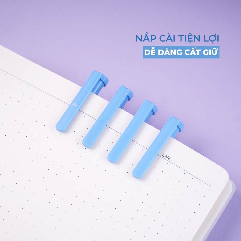 Hộp 12 Bút Bi Classmate Bút Ngòi 0.5mm Bút Mực Đen, Xanh Viết Trơn, Mực Ra Đều, Ghi Chép Hình Cung Hoàng Đạo CL-BP106