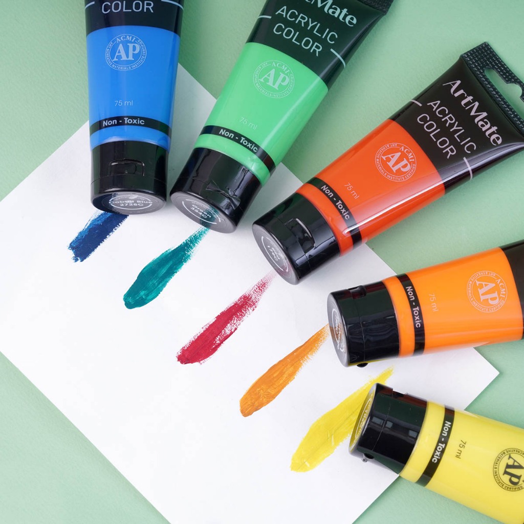 Màu Nước Acrylic Classmate Tuýp Màu Acrylic 75ml Độ Che Phủ Cao Chồng Được Màu Chống Nước, Tô Tượng DIY Vẽ Tranh AC0004